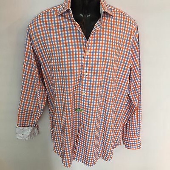 Harry Nicholas shirt sz L, LS FLIP CUFFS casual - Picture 2 of 7